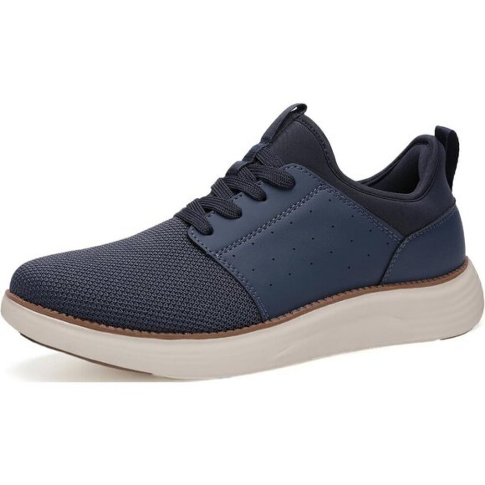 🆕Men Dark Blue Dress Fashion Lightweight Breathable Laceless Athletic Sneakers